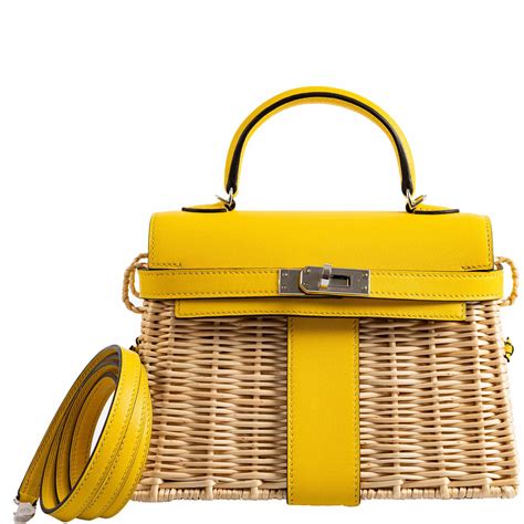 Hermès Jaune De Naples Swift And Osier Wicker Medor Picnic 